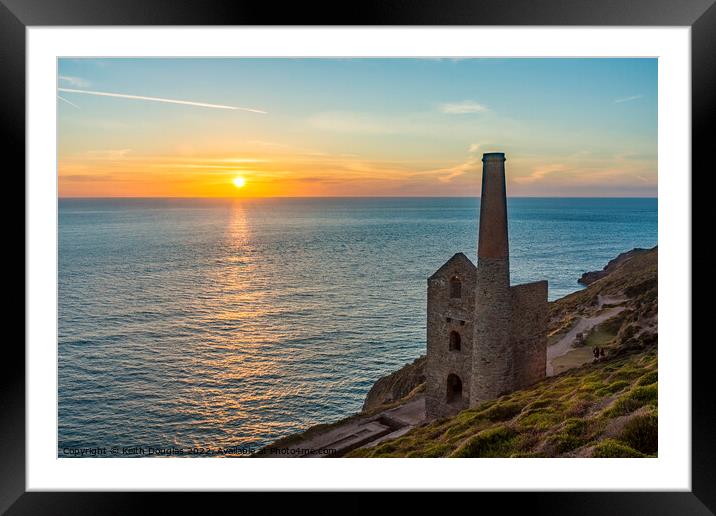 Wheal Coates Engine House, St Agnes, Cornwall Framed Mounted Print by Keith Douglas