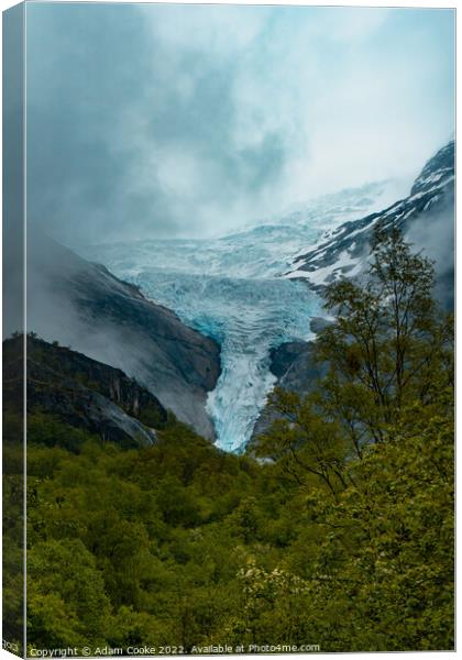 Briksdalsbreen Glacier | Stryn | Olden | Norway Canvas Print by Adam Cooke