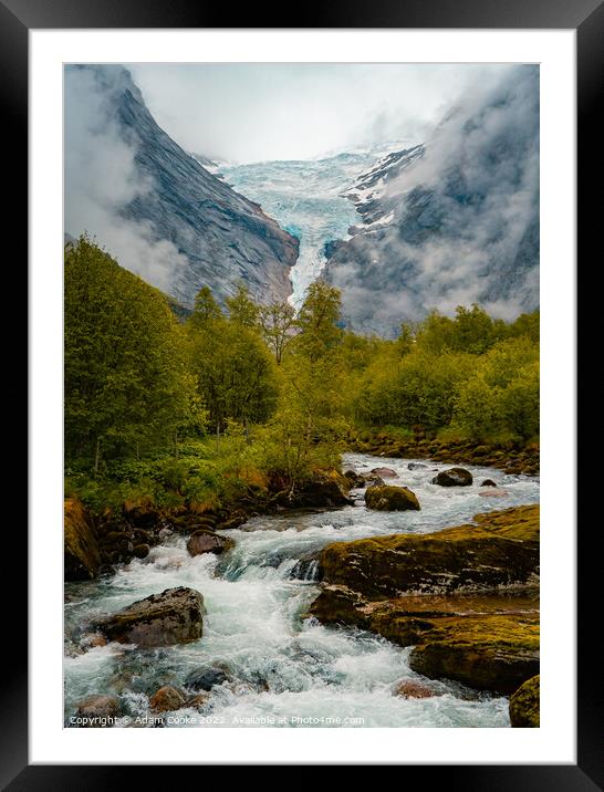 Briksdalsbreen Glacier | Stryn | Olden | Norway Framed Mounted Print by Adam Cooke