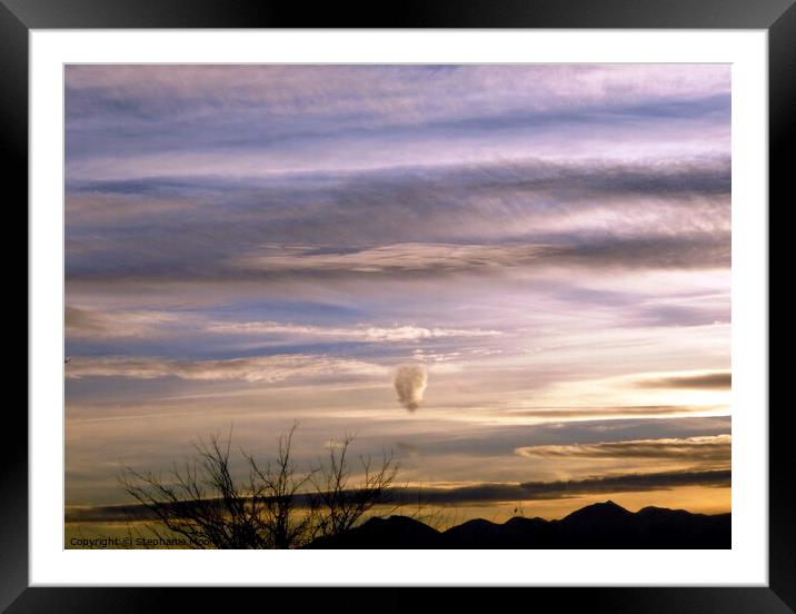 Winter sunset in California Framed Mounted Print by Stephanie Moore