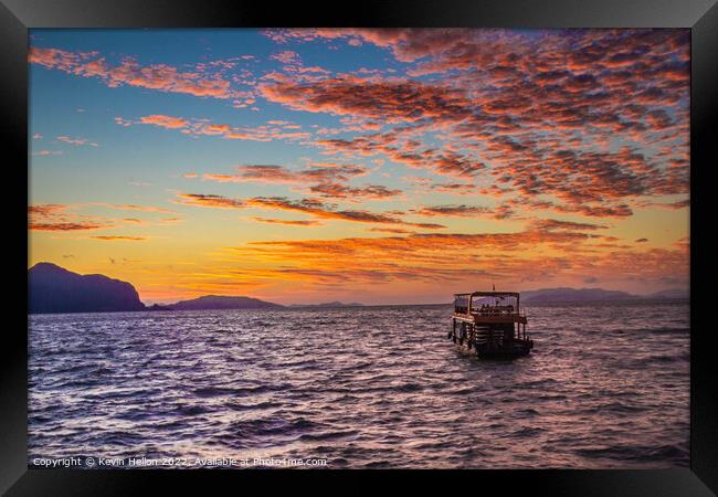 Dawn over Phang Nga Bay, Thailand Framed Print by Kevin Hellon