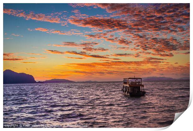 Dawn over Phang Nga Bay, Thailand Print by Kevin Hellon
