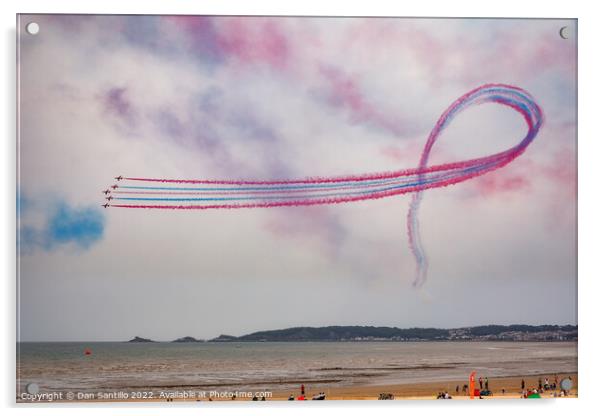 The Red Arrows, Wales National Air Show Acrylic by Dan Santillo