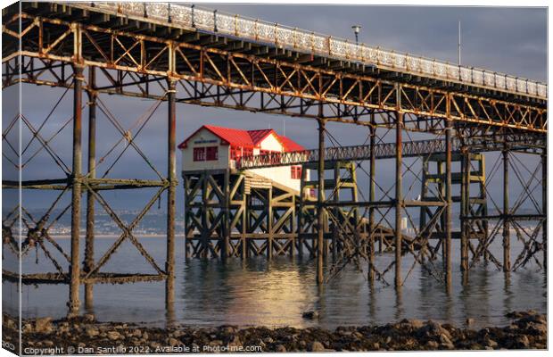Mumbles Pier and Lifeboat Station Canvas Print by Dan Santillo