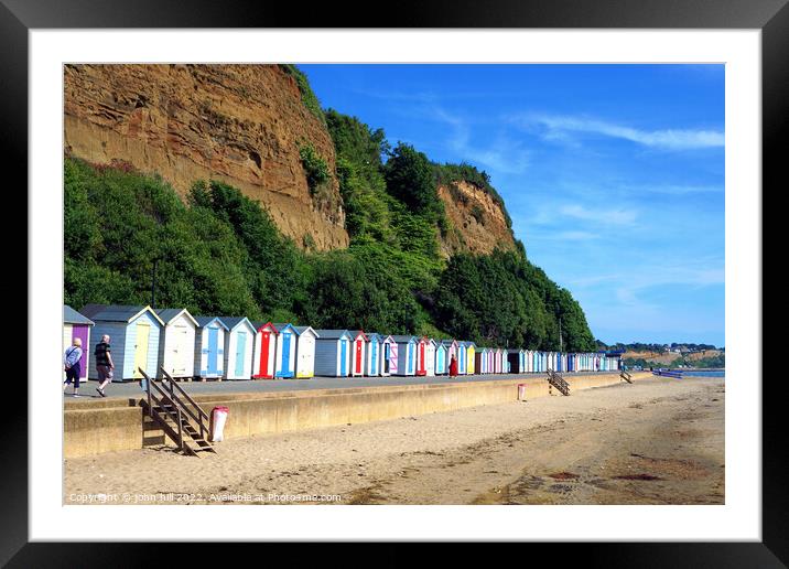 Colourful beach huts Framed Mounted Print by john hill
