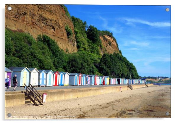 Colourful beach huts Acrylic by john hill