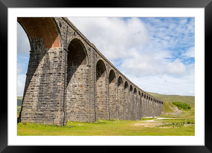 Looking up at the Ribblehead Viaduct Framed Mounted Print by Jason Wells