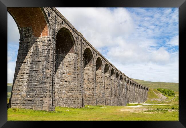 Looking up at the Ribblehead Viaduct Framed Print by Jason Wells