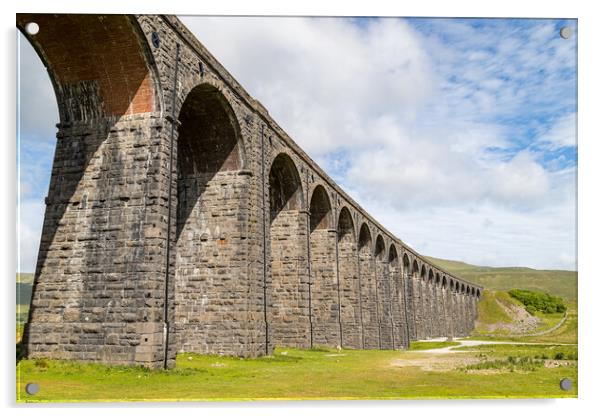 Looking up at the Ribblehead Viaduct Acrylic by Jason Wells