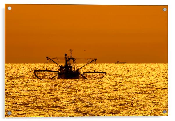 Bottom Trawler at Sunset Acrylic by Arterra 