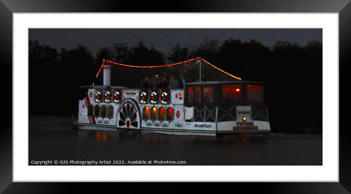 Vintage Broadsman Party boat HDR Framed Mounted Print by GJS Photography Artist