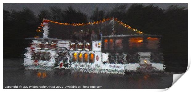 Vintage Broadsman Party at Night Extrude Print by GJS Photography Artist