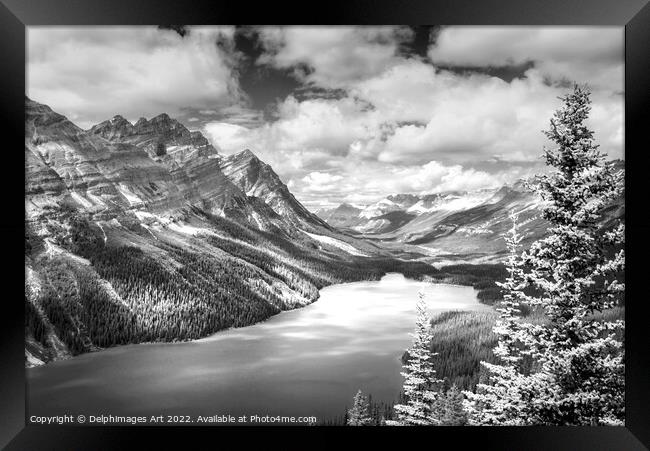 Canada. Peyto lake, Banff National Park Framed Print by Delphimages Art