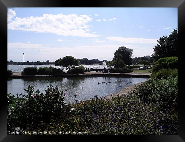 Poole Park Lake Framed Print by Mike Streeter