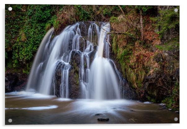 Enchanting Fairy Glen Waterfalls Acrylic by John Frid