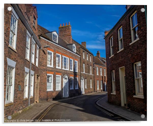 Queen Street in Kings Lynn, Norfolk, UK Acrylic by Chris Dorney