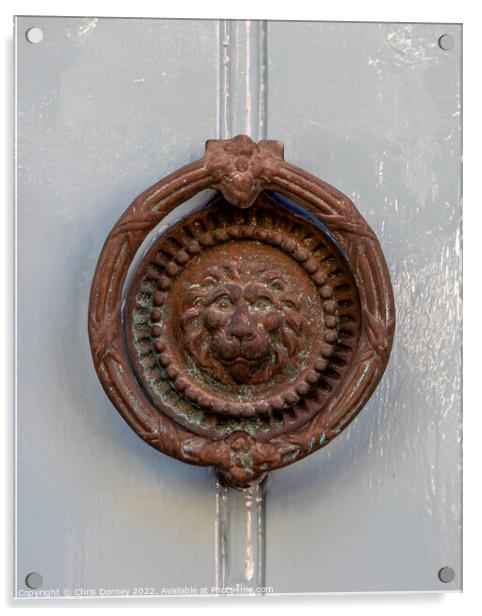 Ornate Door Knocker Acrylic by Chris Dorney