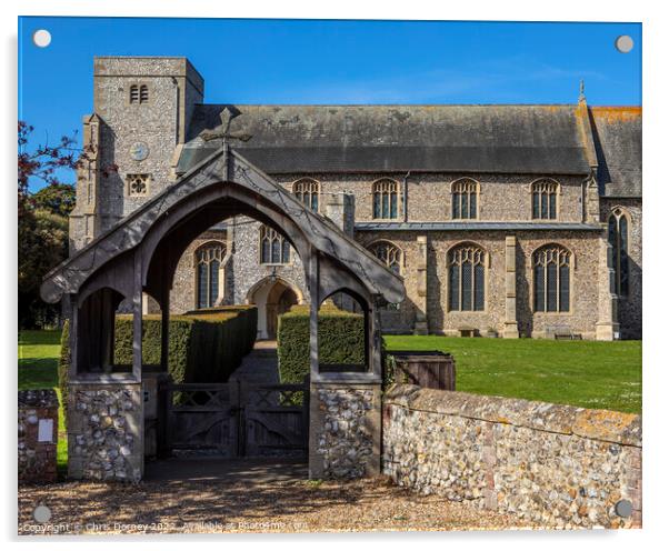 All Saints Church in Thornham, Norfolk, UK Acrylic by Chris Dorney