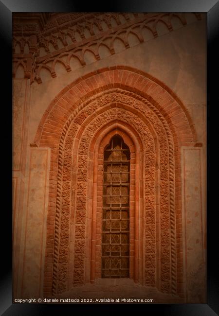 PITTORIALISM EFFECT on window of gothic style Framed Print by daniele mattioda