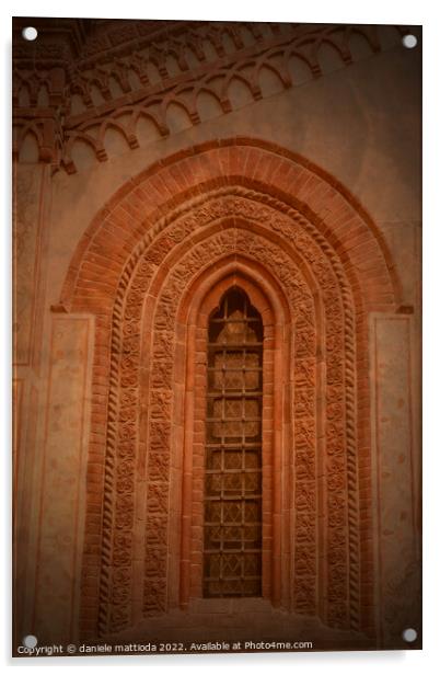 PITTORIALISM EFFECT on window of gothic style Acrylic by daniele mattioda