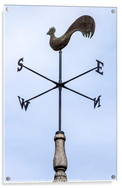 Weather Vane of the Curfew Tower in Moreton-in-Marsh, UK Acrylic by Chris Dorney