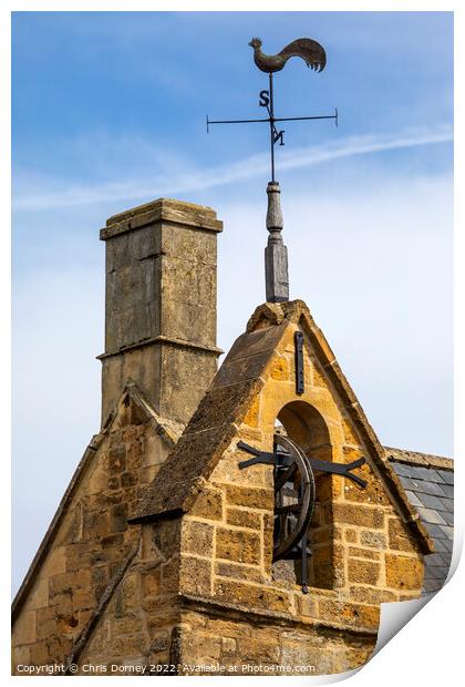 The Curfew Tower in Moreton-in-Marsh, the Cotswolds, UK Print by Chris Dorney