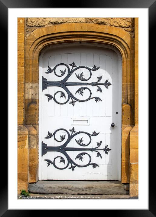 Beautiful Doorway in Moreton-in-Marsh, the Cotswolds, UK Framed Mounted Print by Chris Dorney