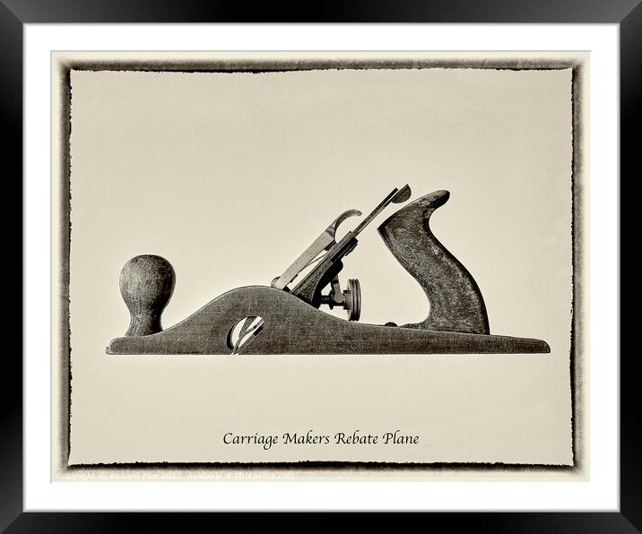 Carriage Makers Rebate Plane Framed Mounted Print by Richard Pike