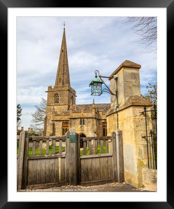 Church of St. Michael and All Angels in Stanton, Gloucestershire Framed Mounted Print by Chris Dorney