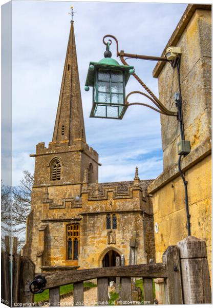 Church of St. Michael and All Angels in Stanton, Gloucestershire Canvas Print by Chris Dorney