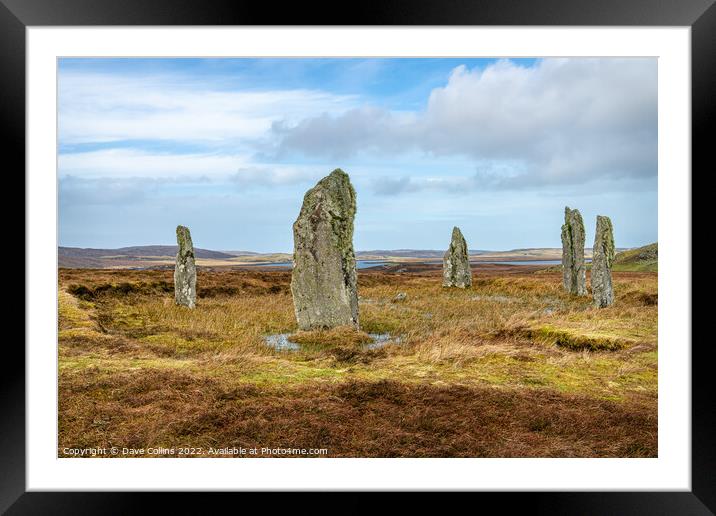 Callanish 4 Standing Stone Circle Framed Mounted Print by Dave Collins