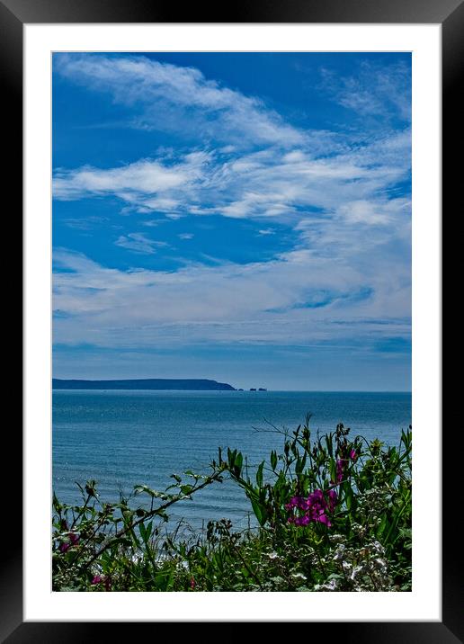 A view from Highcliffe Framed Mounted Print by Joyce Storey