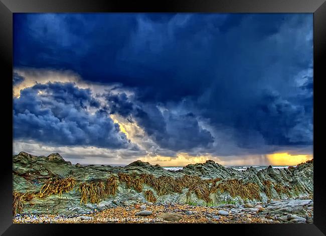 Squally Showers Framed Print by Dave Wilkinson North Devon Ph