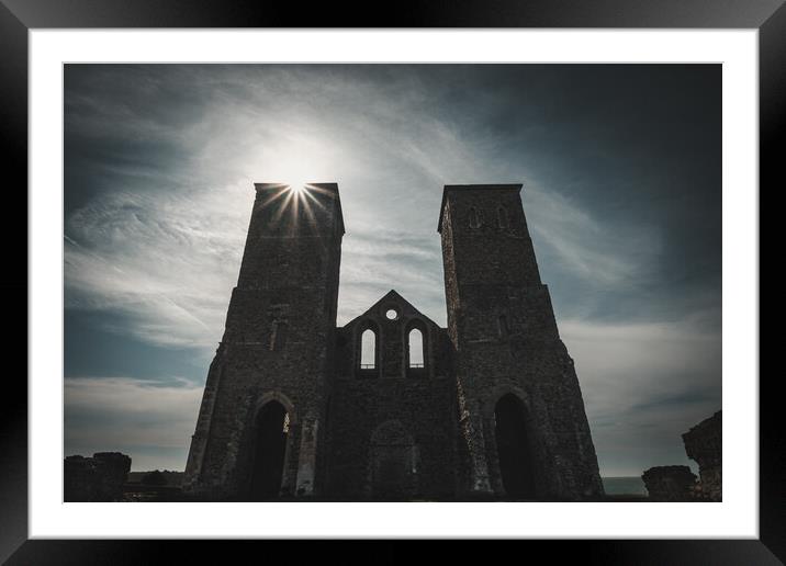Reculver Towers Framed Mounted Print by Mark Jones