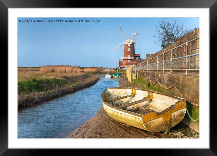 River Glaven at Cley Mill Framed Mounted Print by Helen Hotson