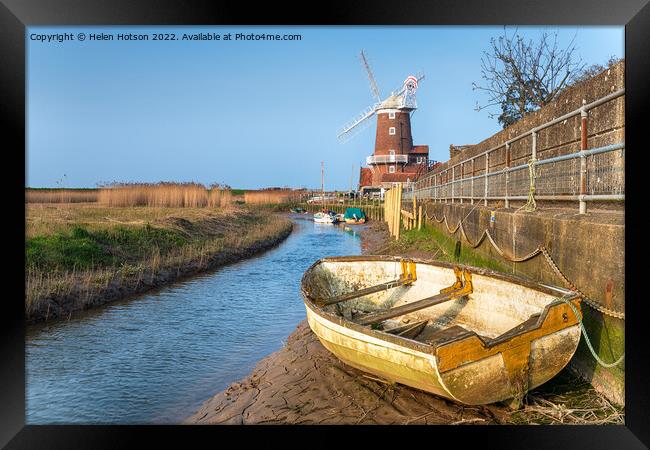 River Glaven at Cley Mill Framed Print by Helen Hotson