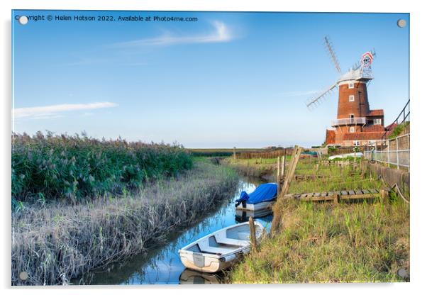 Cley Mill in Norfolk Acrylic by Helen Hotson