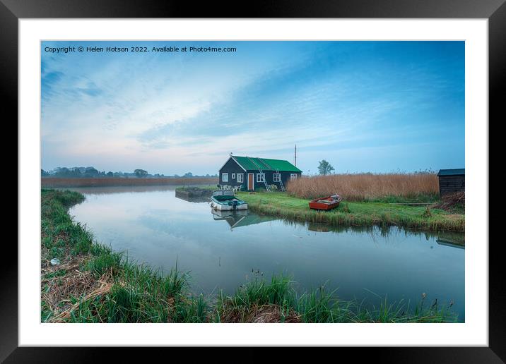 Dawn on the River Thurne Framed Mounted Print by Helen Hotson