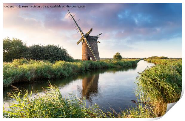 Brograve Windmill Print by Helen Hotson
