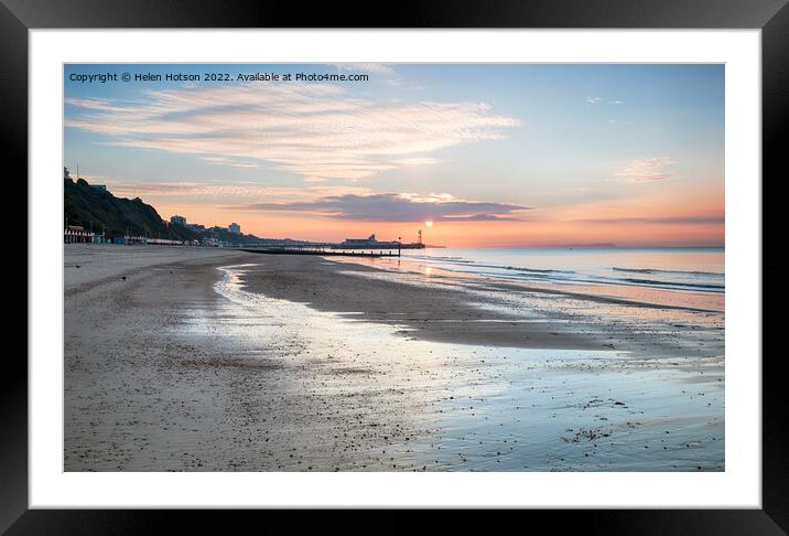 Bournemouth Sunrise Framed Mounted Print by Helen Hotson