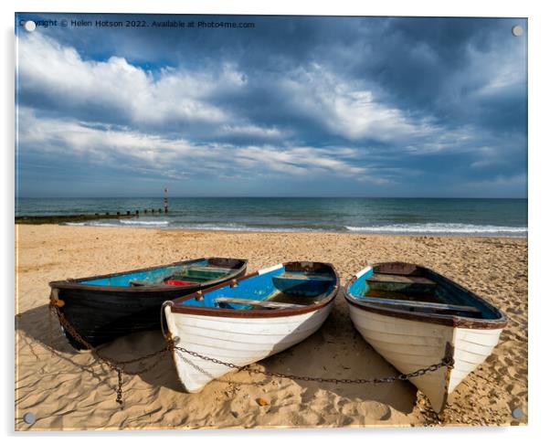 Bournemouth Beach Acrylic by Helen Hotson