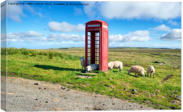 Red Phone Box on the Isle of Skye Canvas Print by Helen Hotson