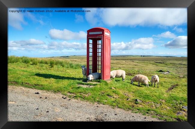 Red Phone Box on the Isle of Skye Framed Print by Helen Hotson