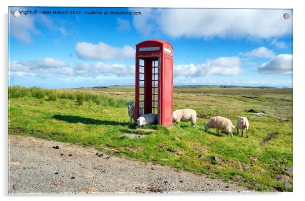 Red Phone Box on the Isle of Skye Acrylic by Helen Hotson