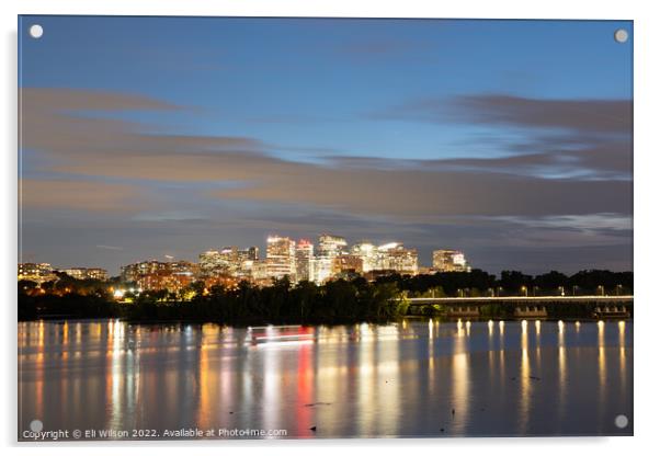 Arlington Virginia Skyline Acrylic by Eli Wilson