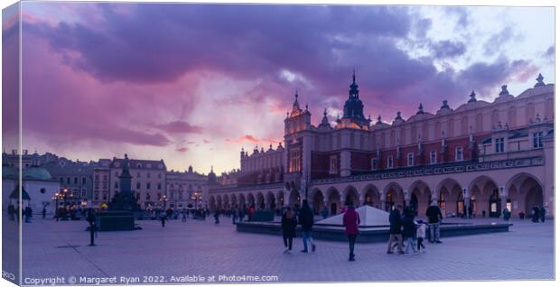 Evening in the Old Town, Krakow Canvas Print by Margaret Ryan