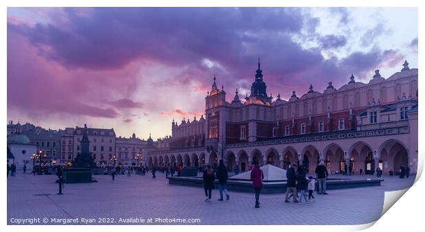 Evening in the Old Town, Krakow Print by Margaret Ryan