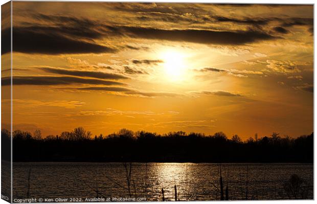 "Awe-Inspiring Autumn Sky" Canvas Print by Ken Oliver