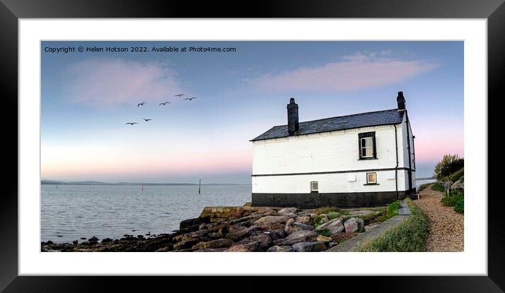 Old House on the Beach Framed Mounted Print by Helen Hotson