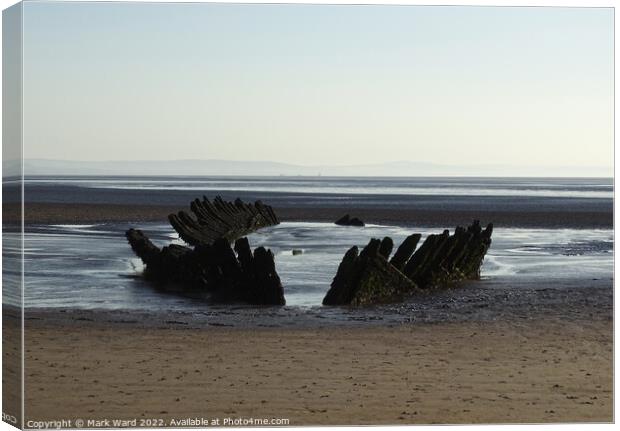 Shipwreck in Somerset. Canvas Print by Mark Ward